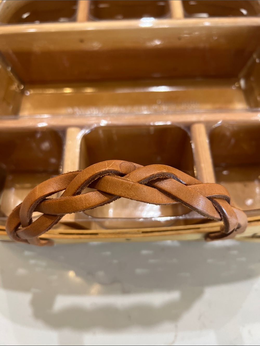Peterboro Divided Basket Organizer Wood Picnic Caddy Insert USA - Picture 8 of 16